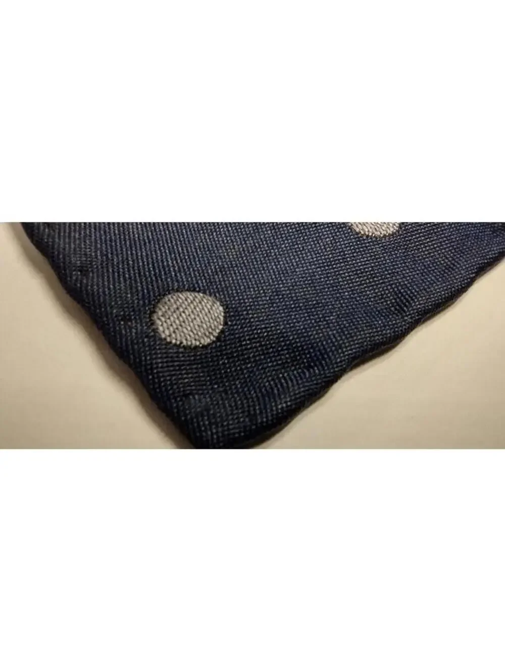 1940s HANKIE Silk Polka Dot ROYAL COLOR Handkerchief MADE IN ITALY Menswear 40s